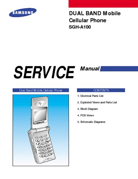 samsung sgh a100ga cell phones owners manual Kindle Editon