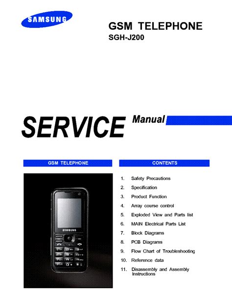 samsung sgh j200 cell phones owners manual PDF