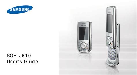 samsung sgh j610 cell phones accessory owners manual PDF