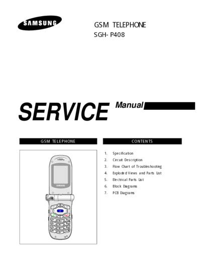 samsung sgh p408 cell phones accessory owners manual PDF