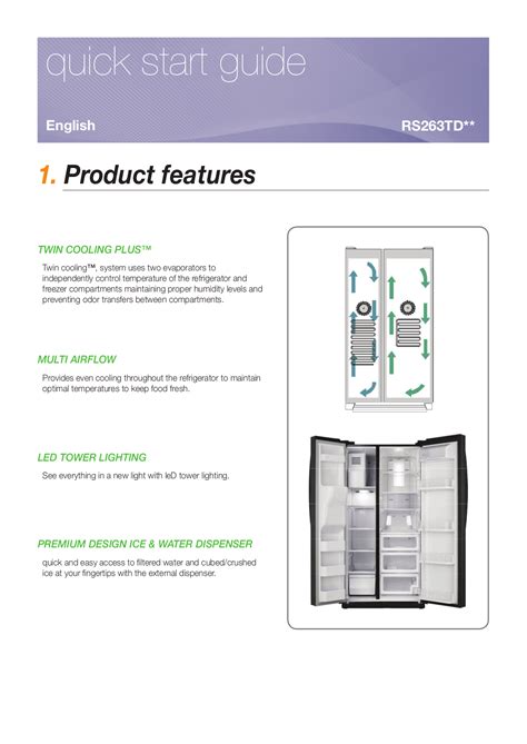 samsung side by side refrigerator rs261mdrs manual Doc