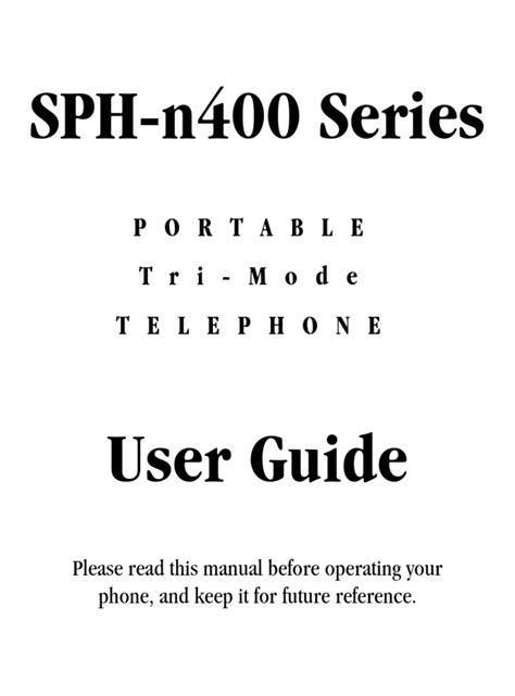 samsung sph n400ls cell phones owners manual PDF
