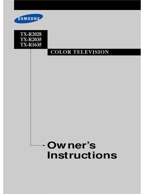 samsung tx r1635 tvs owners manual Reader