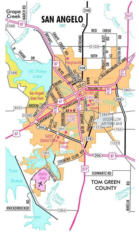 san angelo city map