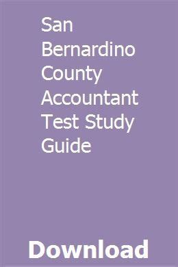 san bernardino county accountant test study guide Reader