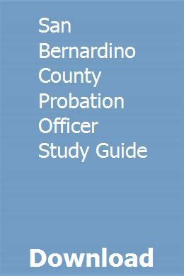 san bernardino probation officer exam study guide Epub