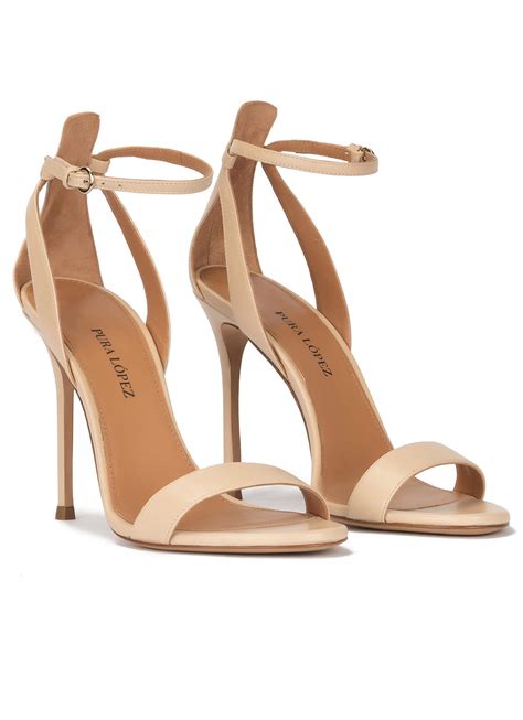 sandals heels beige