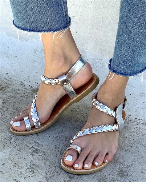 sandals silver for womens