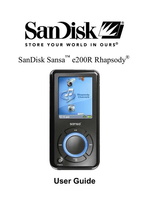 sandisk sansa manual PDF