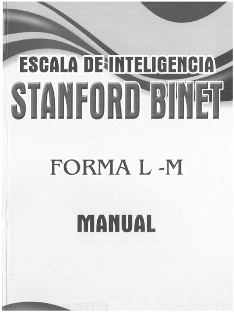 sanford binet manual guide pdf PDF