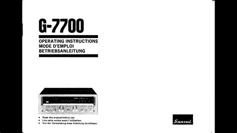 sansui g 7000 user guide Kindle Editon