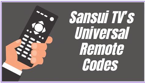 sansui tv remote codes universal remotes Reader