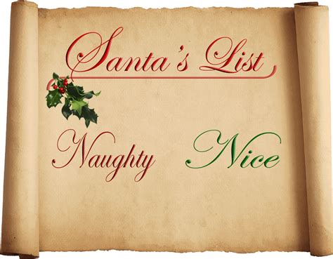 santa's naughty and nice list