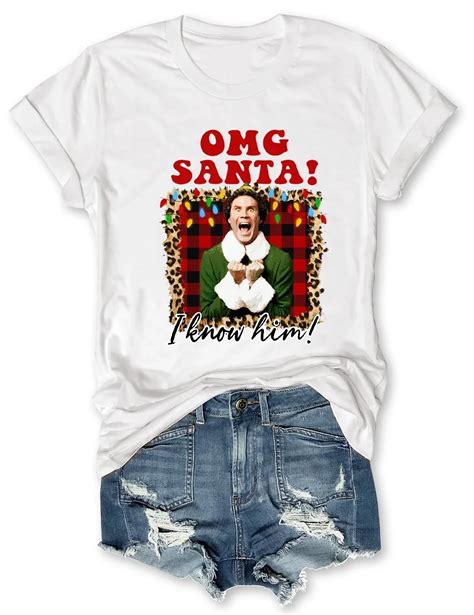 santa i know him t shirt