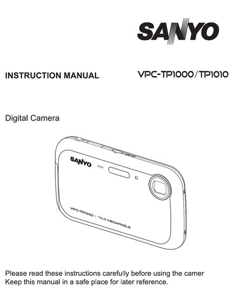 sanyo digital camera manual Doc