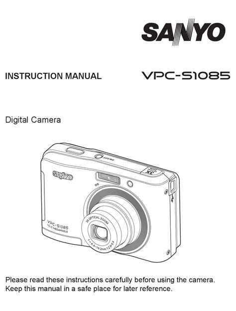 sanyo digital camera owners manual Kindle Editon