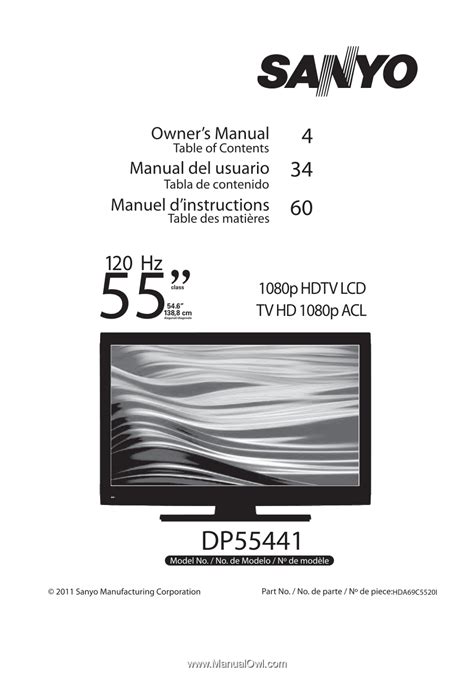 sanyo dp55441 owners manual Epub