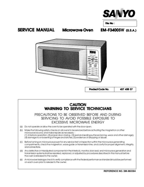 sanyo microwave oven service manual Reader