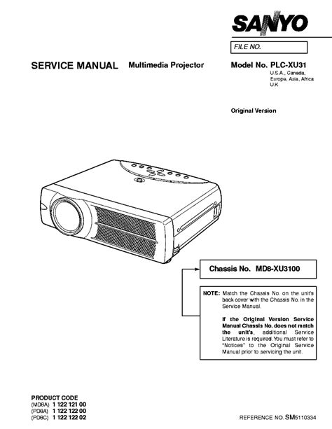 sanyo plc xu31 projectors owners manual Epub