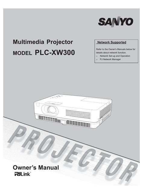 sanyo plc xw300 projectors owners manual PDF