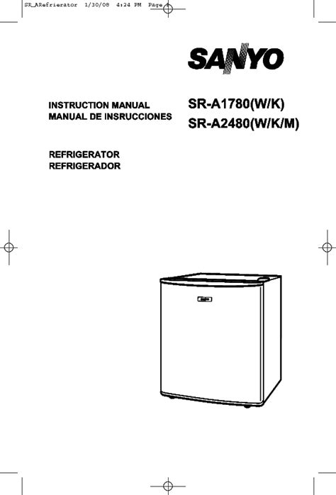 sanyo sr a2480 refrigerators owners manual Reader