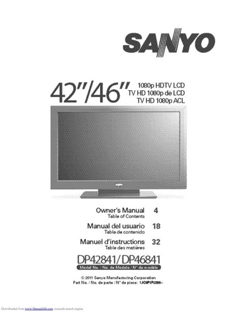 sanyo tv manual dp42841 Doc