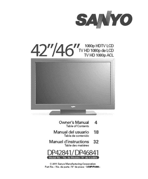 sanyo tv operating manual Epub