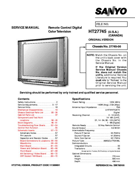 sanyo tv repair manual Reader