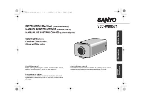 sanyo vcc mc700 security cameras owners manual Kindle Editon