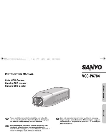 sanyo vcc p6784 security cameras owners manual Doc