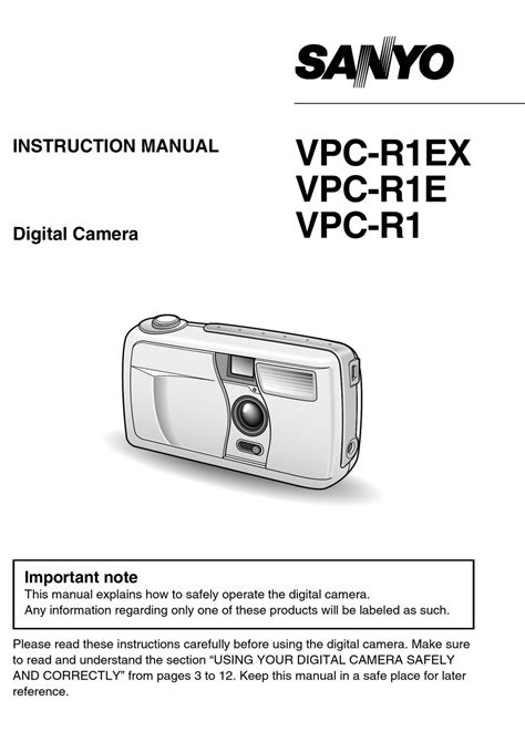 sanyo vpc r1 digital cameras owners manual Kindle Editon