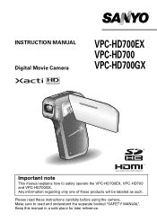 sanyo xacti hd700 manual Reader