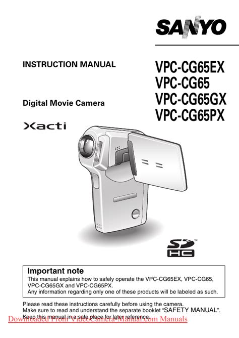 sanyo xacti manual pdf PDF
