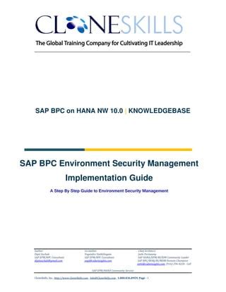 sap bpc 10 security guide pdf Kindle Editon