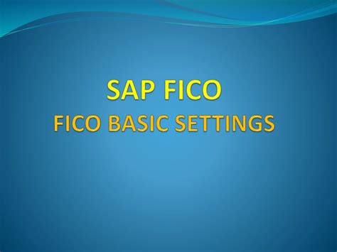 sap fico basic concept Kindle Editon