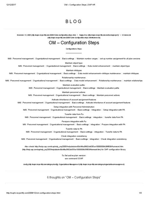 sap hr om configuration document Doc