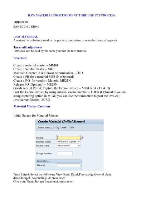 sap mm cin process Doc