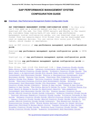 sap performance management system configuration guide Epub