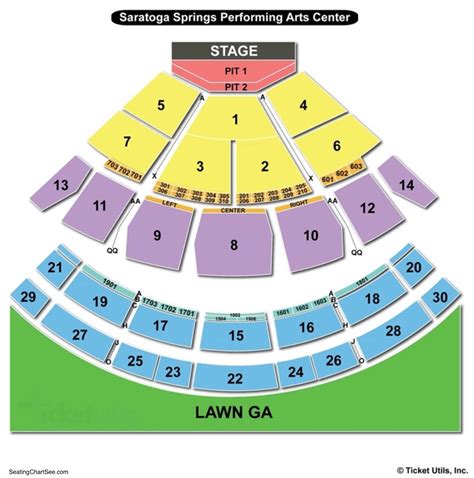 saratoga performing arts center seating chart