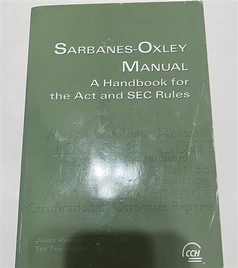 sarbanes oxley manual a handbook for the act and sec rules Reader