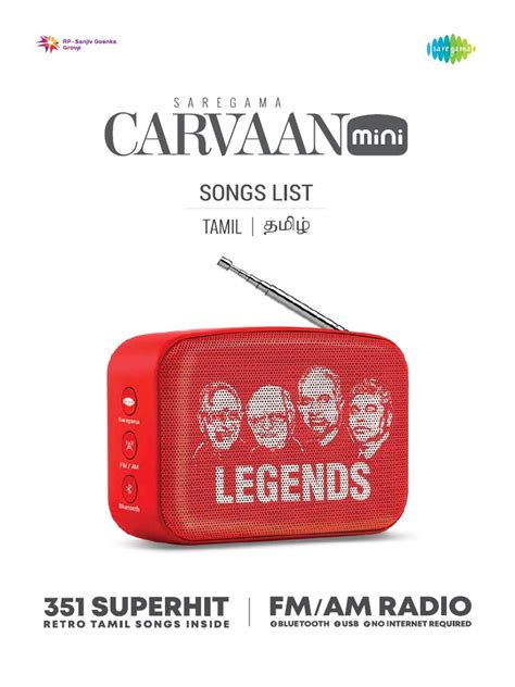 saregama carvaan tamil song list pdf