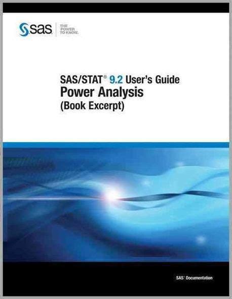 sas or stat 9 22 users guide power analysis book excerpt sas documentation Epub