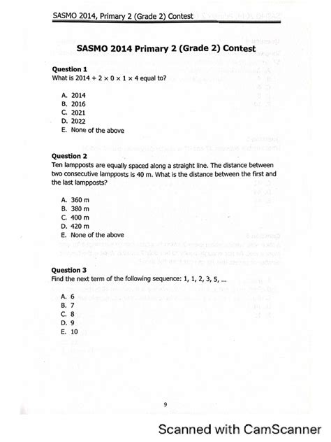 sasmo math 2014 past sample papers Epub