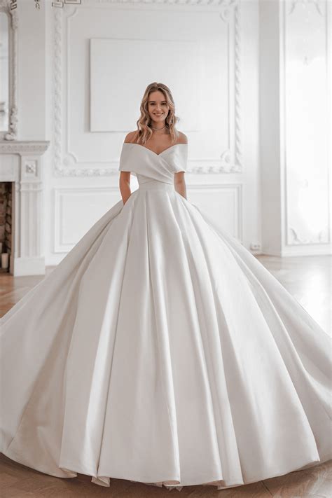 satin wedding dress