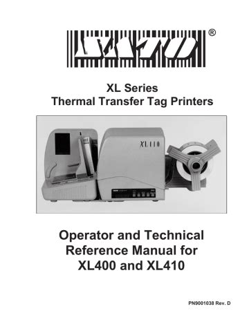 sato xl410 printers owners manual Doc