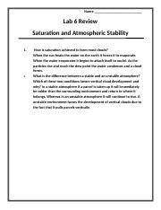 saturation and atmospheric stability lab 6 answers Epub