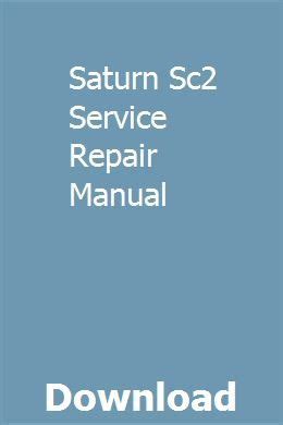 saturn sc2 owners manual Doc