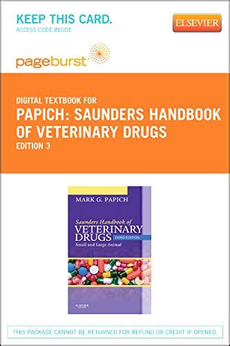saunders handbook veterinary drugs vitalsource Kindle Editon