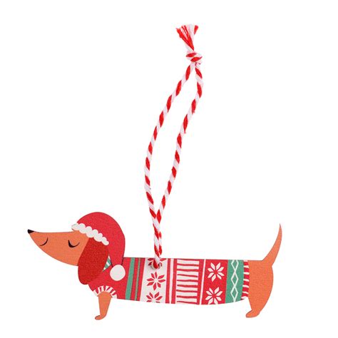 sausage dog christmas decoration