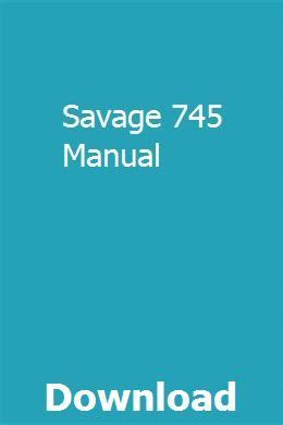 savage 745 manual pdf Kindle Editon